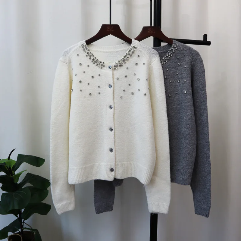 Cardigan Coats Women Sweaters Round Neck Diamonds Knitted Jumpers Y2k Streetwear Elegant Splice Knit Autumn Winter 2025 Work
Cardigan Coats Women Sweaters Round Neck Diamonds Knitted Jumpers Y2k Streetwear Elegant Splice Knit Autumn Winter 2025 Work