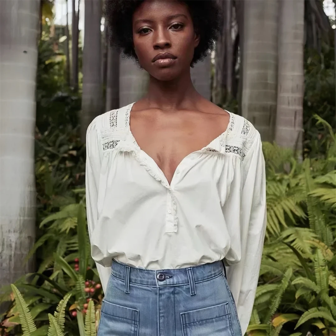 Light And Beautiful! Doe Shirt Spring Cotton Tie White Loose Shirt French Style Loose Fit Long Sleeve Square Collar Breathable
Light And Beautiful! Doe Shirt Spring Cotton Tie White Loose Shirt French Style Loose Fit Long Sleeve Square Collar Breathable