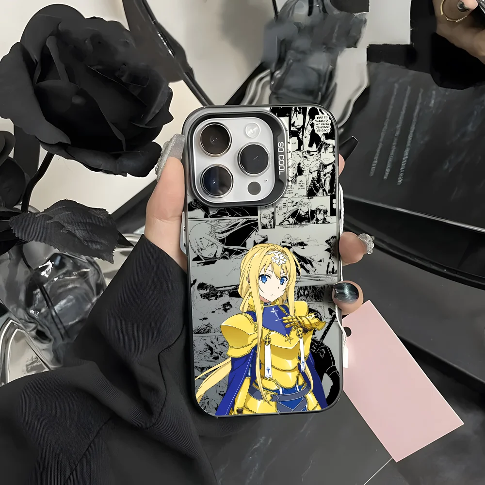 Anime Sao A-Alice Zuberg Phone Case For iPhone 16 15 14 13 12 11 Pro Max Black Matte Multicolor Laser Metallic Aurora Cover
Anime Sao A-Alice Zuberg Phone Case For iPhone 16 15 14 13 12 11 Pro Max Black Matte Multicolor Laser Metallic Aurora Cover