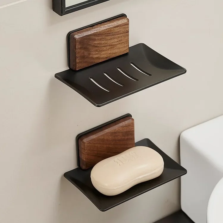 HeMu Wooden Accent Soap Holder with Drainage,Self-Adhesive Wall Mounted Soap Dish,Bathroom Soap Tray for Sink, Shower,Washbasin
HeMu Wooden Accent Soap Holder with Drainage,Self-Adhesive Wall Mounted Soap Dish,Bathroom Soap Tray for Sink, Shower,Washbasin