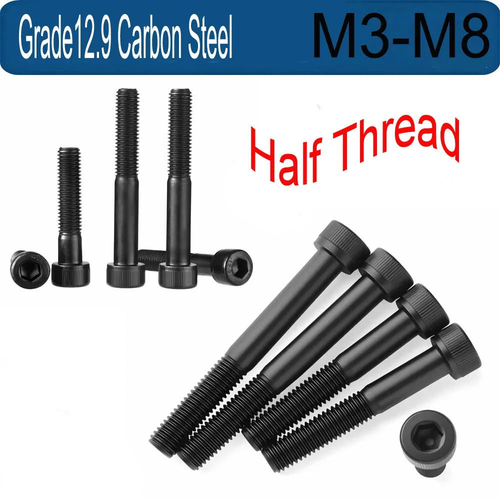 12.9 Grade Carbon Steel Half Thread Allen Bolts Hex Socket Cap Head Screws M3-M8 Extended Long Screws 30‑200mm
12.9 Grade Carbon Steel Half Thread Allen Bolts Hex Socket Cap Head Screws M3-M8 Extended Long Screws 30‑200mm