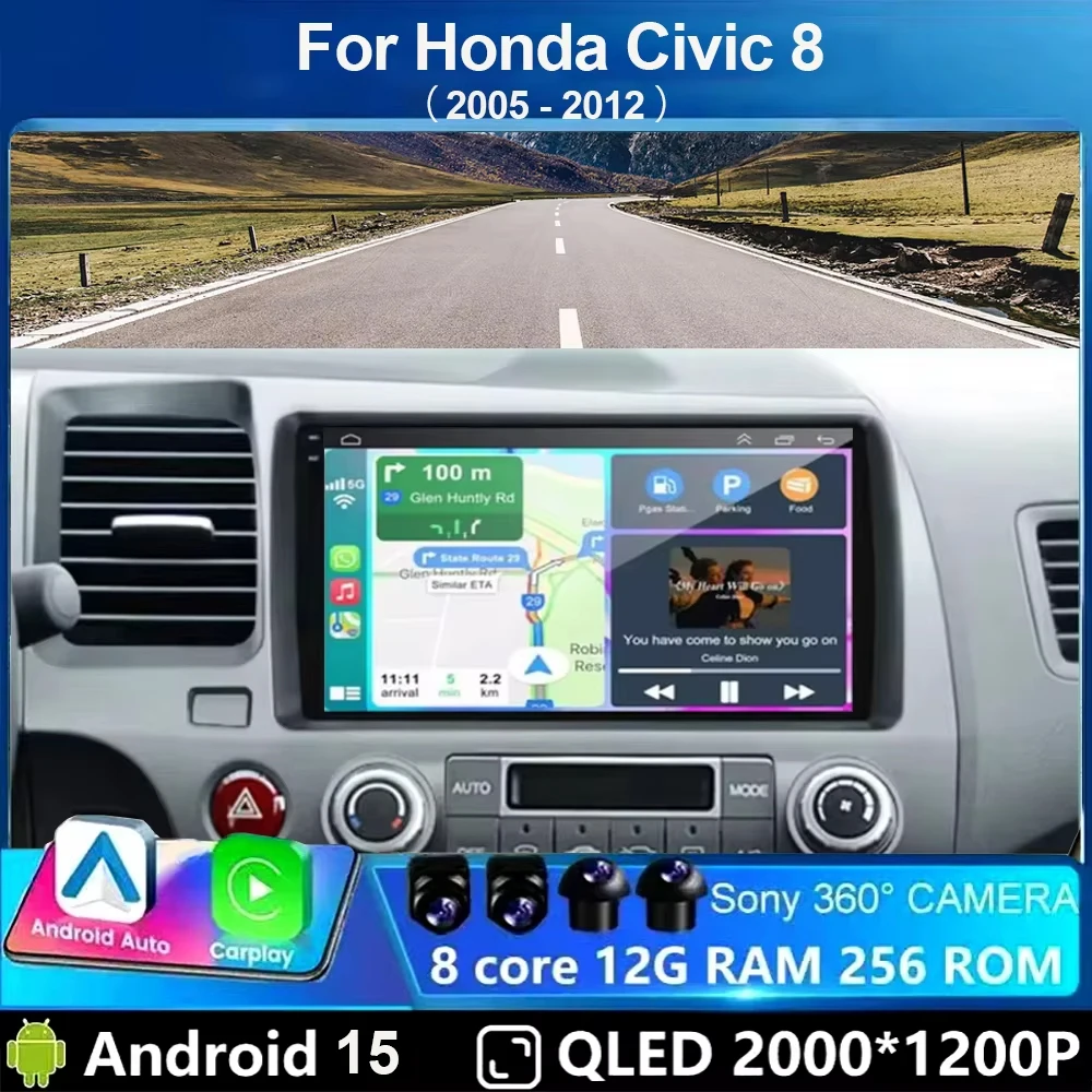 9-дюймовая автомагнитола Android 15 с Carplay для Honda Civic 8 2005-2012, мультимедийный плеер, навигация GPS, 2 Din, 4G, аудио, без DVD
9-дюймовая автомагнитола Android 15 с Carplay для Honda Civic 8 2005-2012, мультимедийный плеер, навигация GPS, 2 Din, 4G, аудио, без DVD