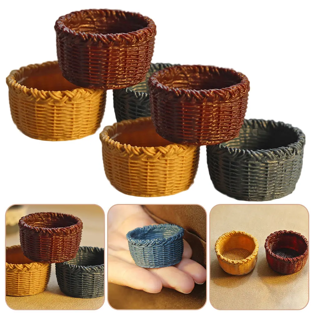 6Pcs Mini Basket Compact Exquisite Decorative Accessories Mini House Ornament Miniature Basket for Home Craft Decorations
6Pcs Mini Basket Compact Exquisite Decorative Accessories Mini House Ornament Miniature Basket for Home Craft Decorations