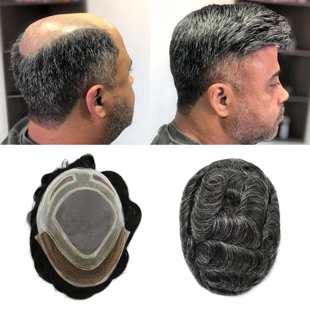 Lace Front Toupee for Men Wig Remy Human Hair Replacement System Black Gray Brown Male Hair Prosthesis Mono PU Wig for Men
Lace Front Toupee for Men Wig Remy Human Hair Replacement System Black Gray Brown Male Hair Prosthesis Mono PU Wig for Men