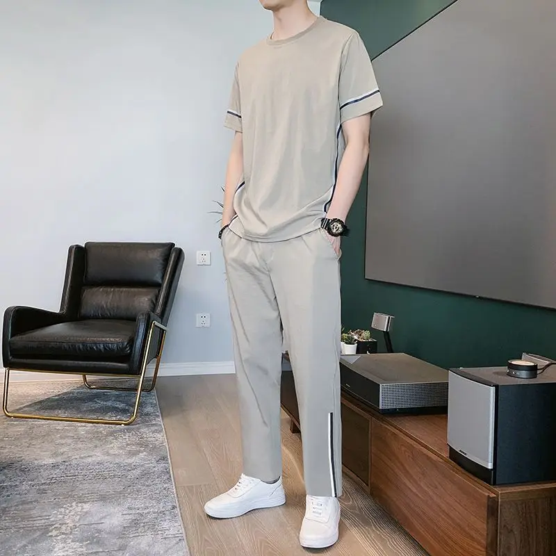 No Logo Man Trousers Sets Workout Set T-shirts Pants Suits for Men High Quality Luxury Basic Short Quarter Sleeve Cheap Clothes
No Logo Man Trousers Sets Workout Set T-shirts Pants Suits for Men High Quality Luxury Basic Short Quarter Sleeve Cheap Clothes