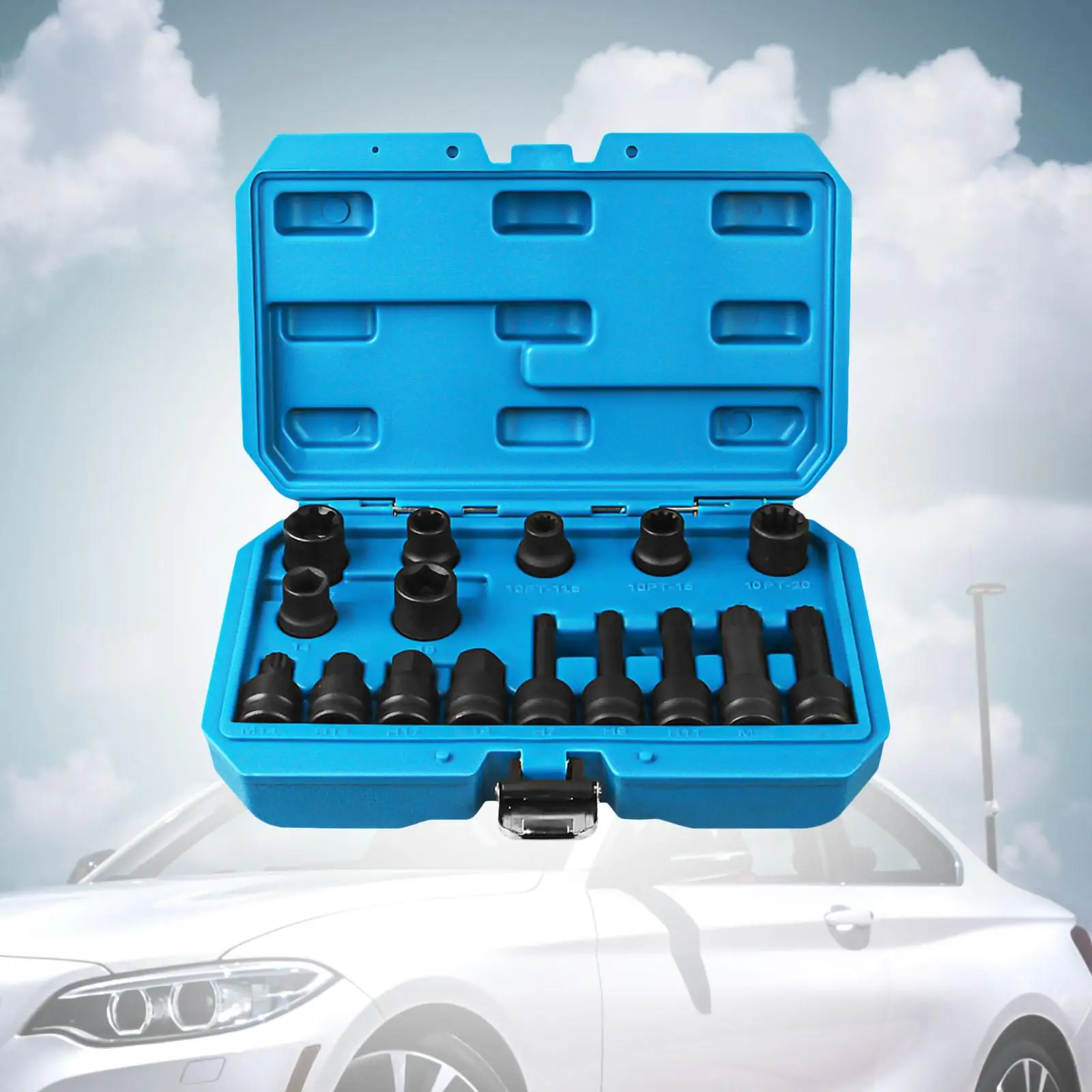 16Pcs Brake Disc and Caliper Socket Portable Drive Socket Wrench Brake Tool
16Pcs Brake Disc and Caliper Socket Portable Drive Socket Wrench Brake Tool