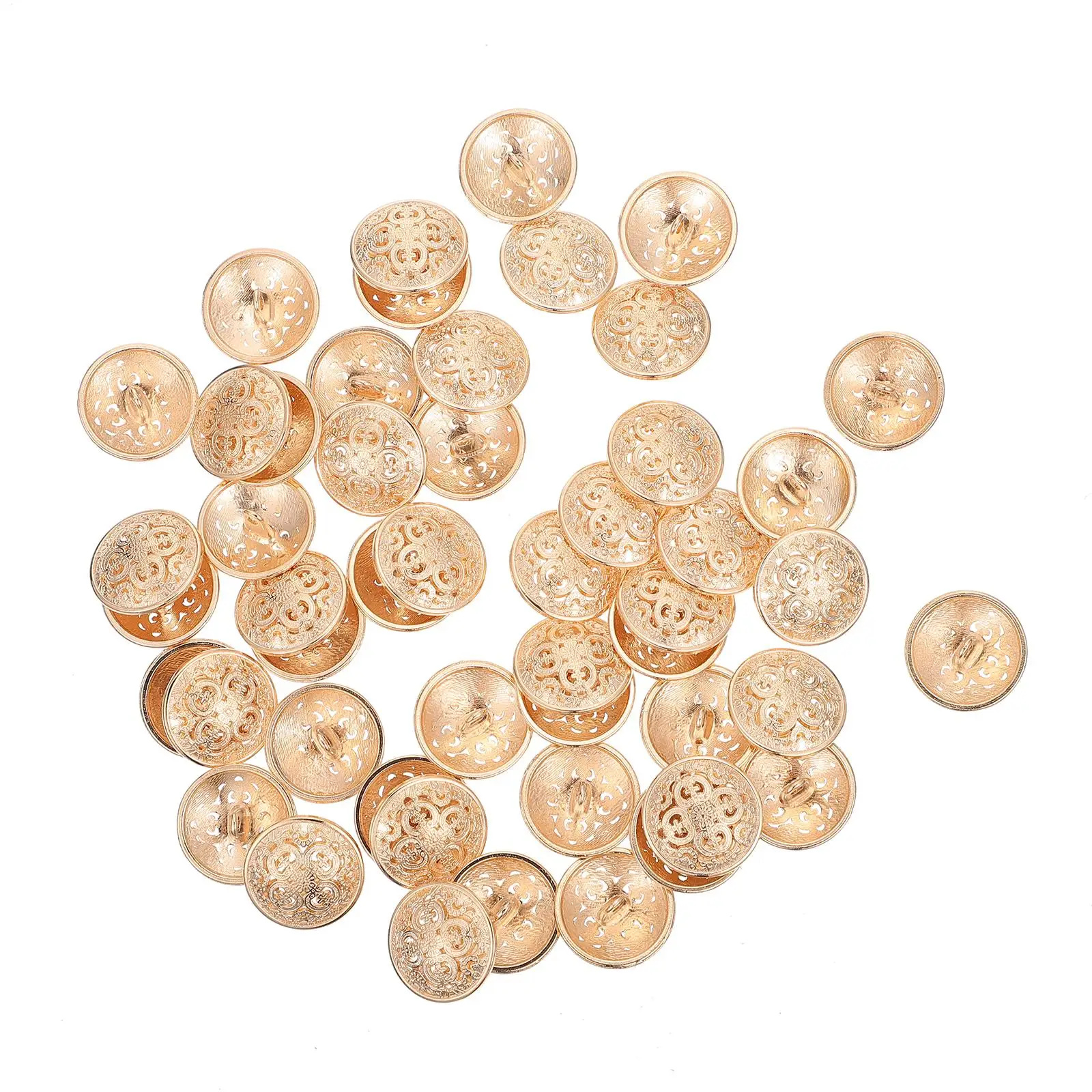 50 Pcs Hollow Metal Buttons Vintage Alloy Clothing Accessories Sewing Decorations Firm Coat Fastener DIY Craft Project
50 Pcs Hollow Metal Buttons Vintage Alloy Clothing Accessories Sewing Decorations Firm Coat Fastener DIY Craft Project