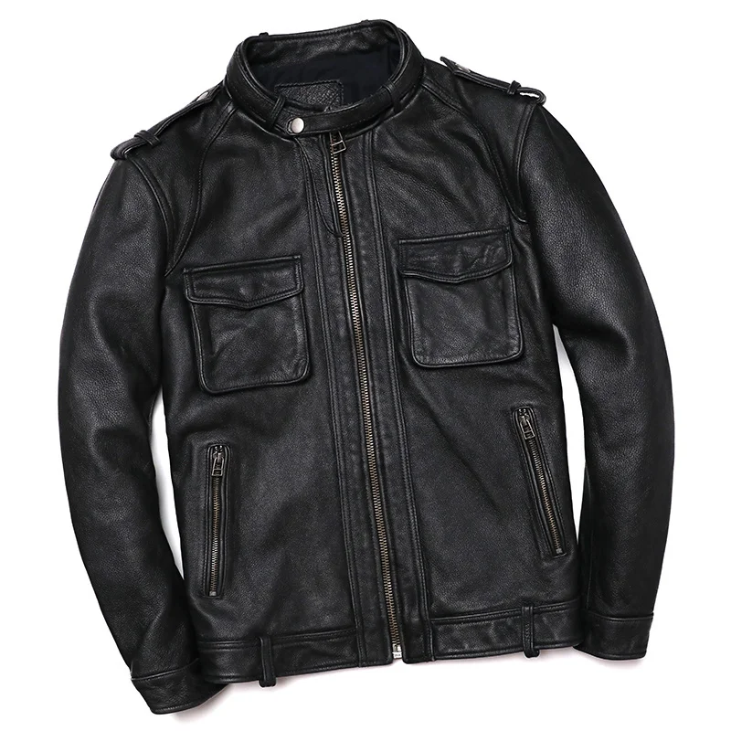 2023 New Grey Vintage Genuine Leather Jacket Men Natural Quality Cowhide Coat Male Slim Jackets Multiple pockets Work Clothes
2023 New Grey Vintage Genuine Leather Jacket Men Natural Quality Cowhide Coat Male Slim Jackets Multiple pockets Work Clothes