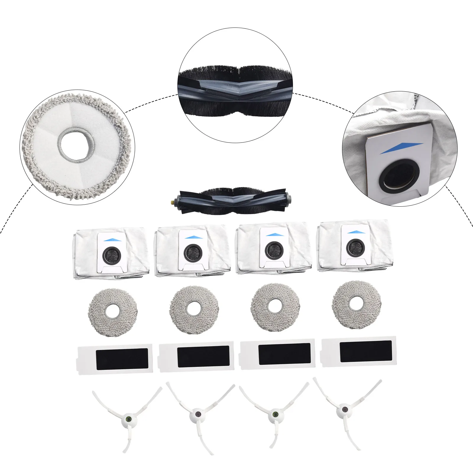 13pcs Roller Side Brush Bags For ECOVACS T20 PRO /T20 PRO PLUS /T20 MAX /DLX53 Robot Vacuum Cleaner Access Household Spare Parts
13pcs Roller Side Brush Bags For ECOVACS T20 PRO /T20 PRO PLUS /T20 MAX /DLX53 Robot Vacuum Cleaner Access Household Spare Parts