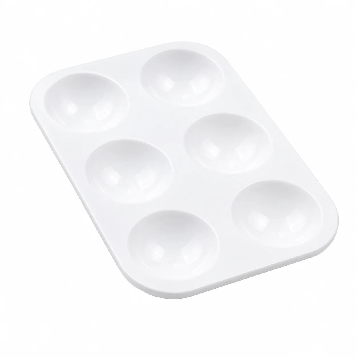 White Paint Palette, 6-Hole Rectangular Plastic Tray for Oil Pastels Watercolor Mixing, Art Class Outdoor Sketching, 1 Piece
White Paint Palette, 6-Hole Rectangular Plastic Tray for Oil Pastels Watercolor Mixing, Art Class Outdoor Sketching, 1 Piece