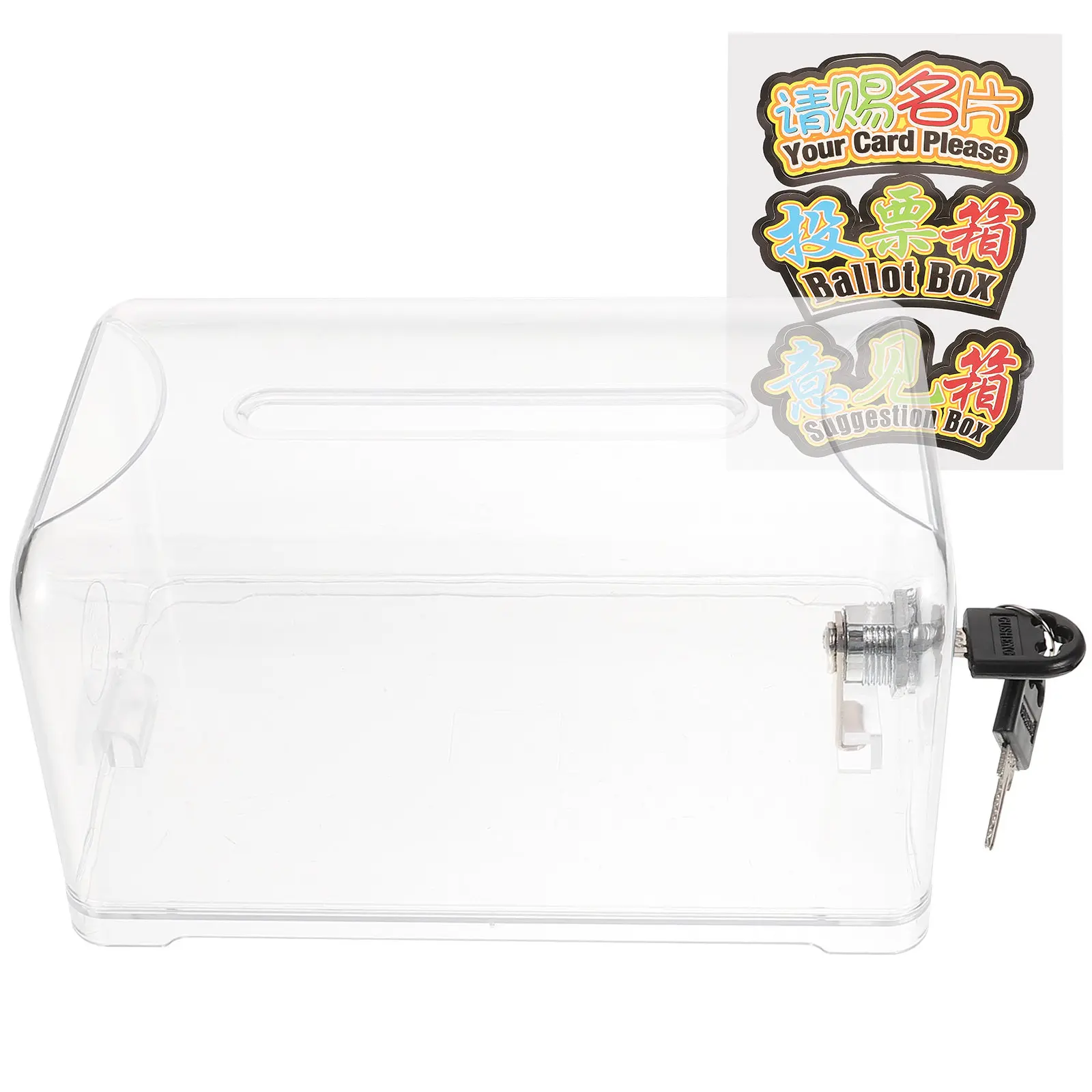 Clear Donation Box Suggestion Ballot Acrylic Fundraising Voting Public Letter Ticket Storage Donation Boxes
Clear Donation Box Suggestion Ballot Acrylic Fundraising Voting Public Letter Ticket Storage Donation Boxes