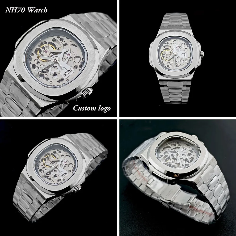 wholesale price NH70 Movement Men's Mechanical Watch Custom Logo Hollow Out Stainless Steel Skeleton Automatic
wholesale price NH70 Movement Men's Mechanical Watch Custom Logo Hollow Out Stainless Steel Skeleton Automatic