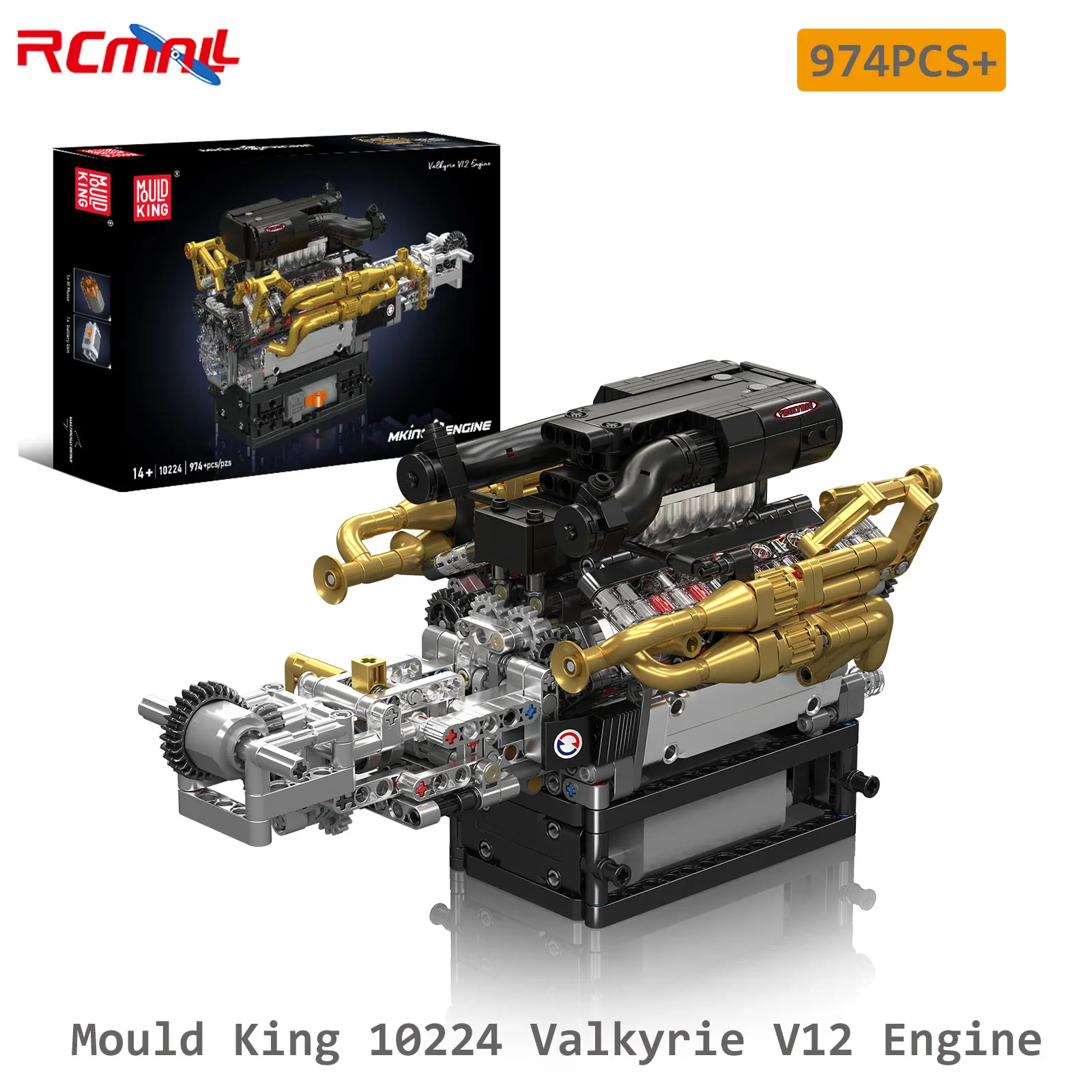 Mold King 10224 Комплект для сборки двигателя Valkyrie V12, 974 шт., высокопроизводительная механическая модель с рабочими поршнями и шестернями
Mold King 10224 Комплект для сборки двигателя Valkyrie V12, 974 шт., высокопроизводительная механическая модель с рабочими поршнями и шестернями