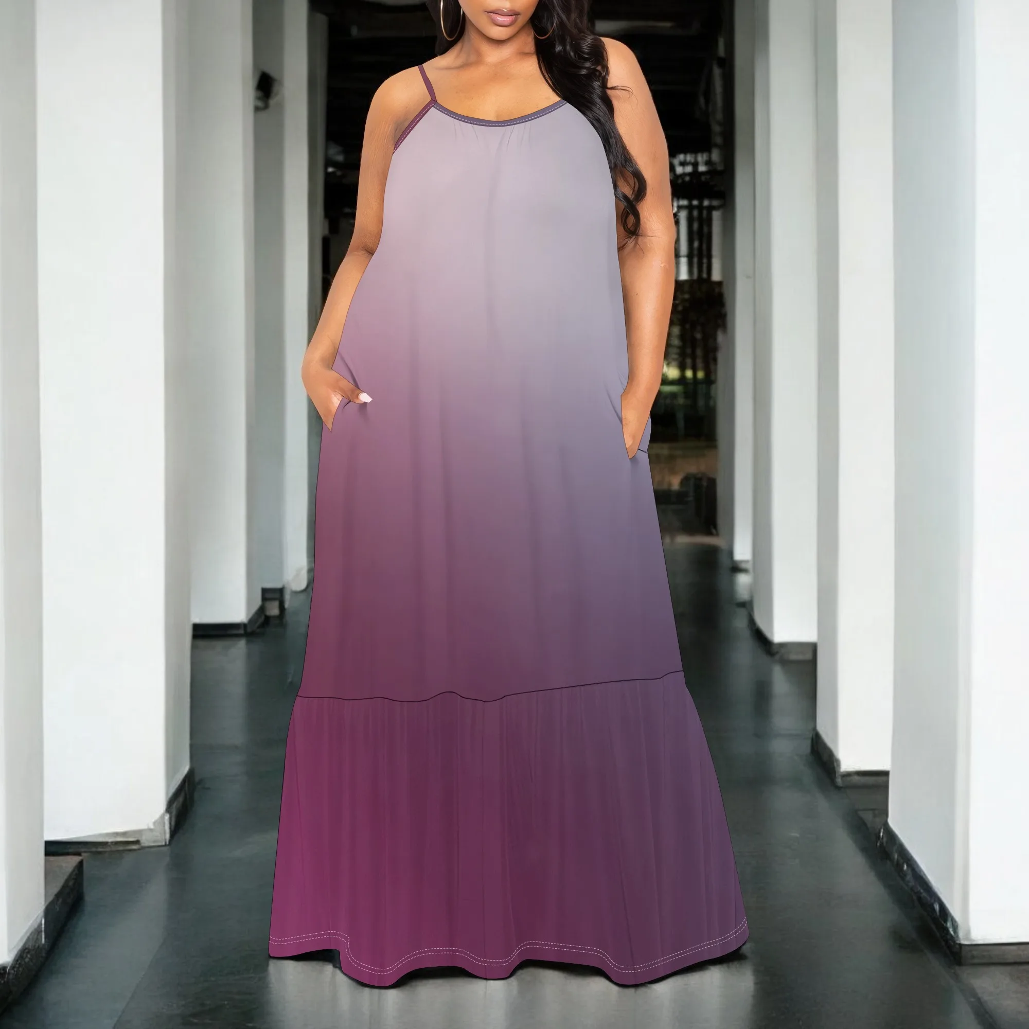 Women's Summer Maxi Dress Long Casual Boho Sleeveless Spaghetti Strap Solid Color Gradient Beach Flowy Sun Dresses
Women's Summer Maxi Dress Long Casual Boho Sleeveless Spaghetti Strap Solid Color Gradient Beach Flowy Sun Dresses