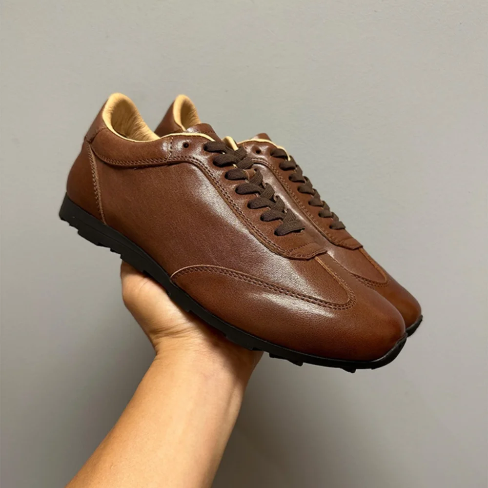 QHCCID Fashion Casual Shoes Cowhide Comfortable Round Toe Men's Casual Sneakers A variety of colors available 
QHCCID Fashion Casual Shoes Cowhide Comfortable Round Toe Men's Casual Sneakers A variety of colors available
