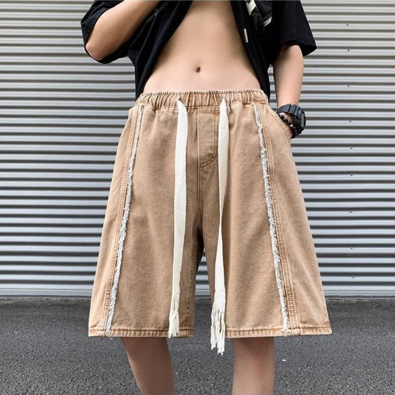 Summer Thin and Loose Men's Distressed Jeans Shorts American Retro Style Above-Knee for Teenage Boys Fashion
Summer Thin and Loose Men's Distressed Jeans Shorts American Retro Style Above-Knee for Teenage Boys Fashion