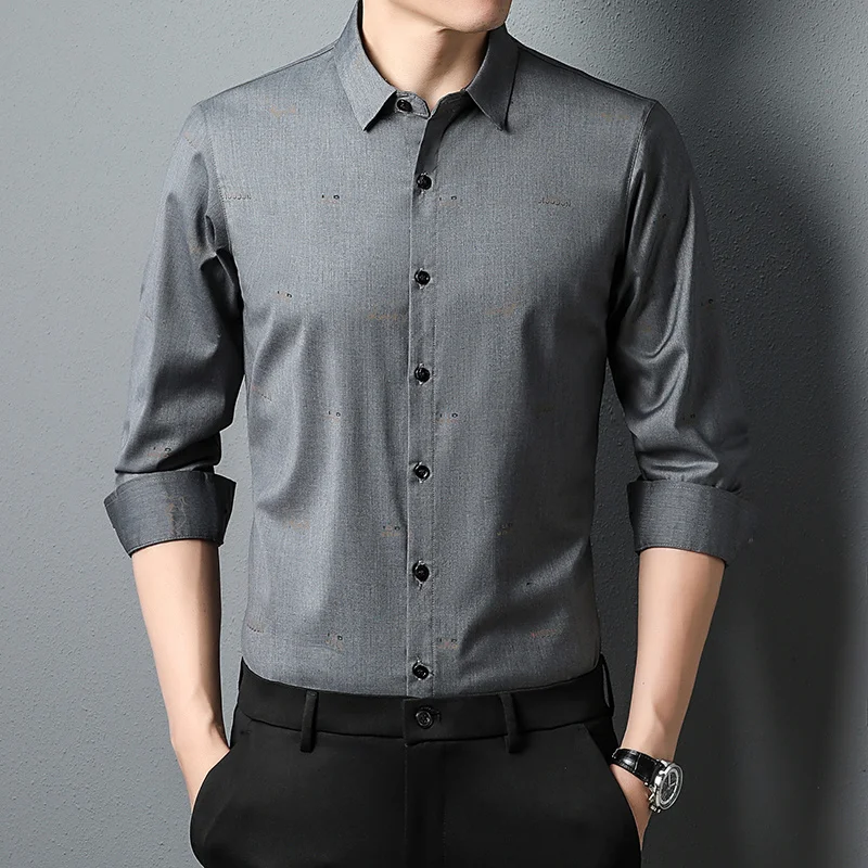 Brand Fashion Print Dress Shirts Men Clothing Spring Autumn New High Quality Men's Business Casual Long Sleeve Shirt
Brand Fashion Print Dress Shirts Men Clothing Spring Autumn New High Quality Men's Business Casual Long Sleeve Shirt