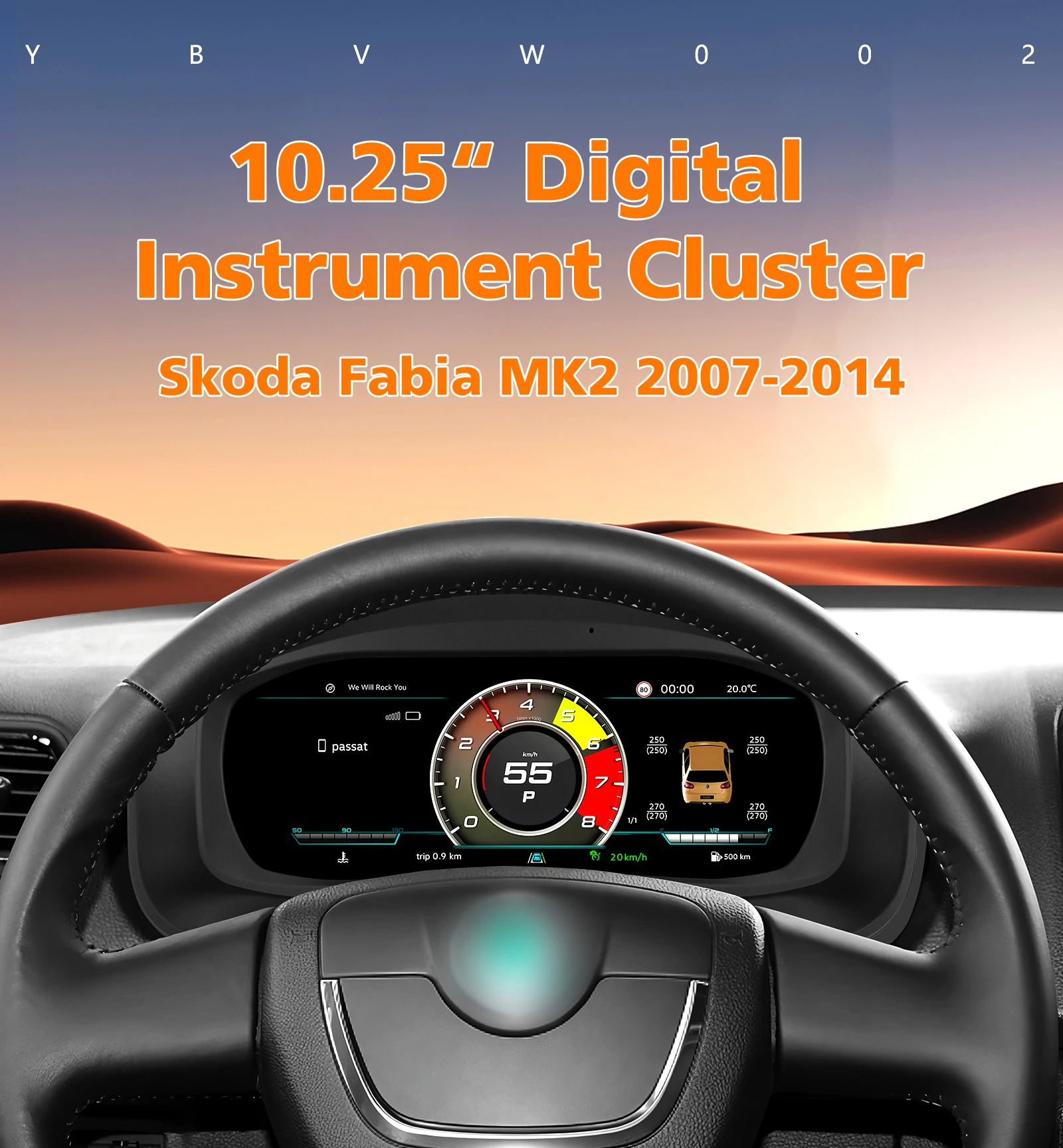 10.25" Digital Instrument Cluster For Skoda Fabia MK2 2007-2014 Support Wireless Carplay Android Auto Virtual Cockpit Dashboard
10.25" Digital Instrument Cluster For Skoda Fabia MK2 2007-2014 Support Wireless Carplay Android Auto Virtual Cockpit Dashboard
