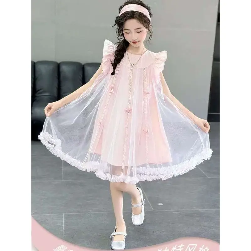 Girls Sleeveless Princess Dresses Baby Print Mesh Sweet Dresses Kids Party Evening Tutu Gown Ball Childrens Clothes 6-10 Years
Girls Sleeveless Princess Dresses Baby Print Mesh Sweet Dresses Kids Party Evening Tutu Gown Ball Childrens Clothes 6-10 Years