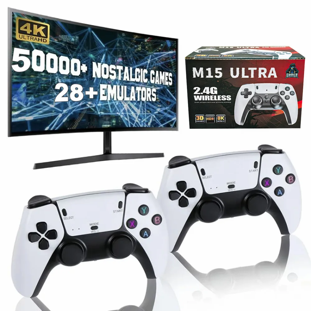 M15 ULTAR Retro Game console 4K 3D Game arcade wireless retro TV Home game console Support 2 players For GBA Game
M15 ULTAR Retro Game console 4K 3D Game arcade wireless retro TV Home game console Support 2 players For GBA Game