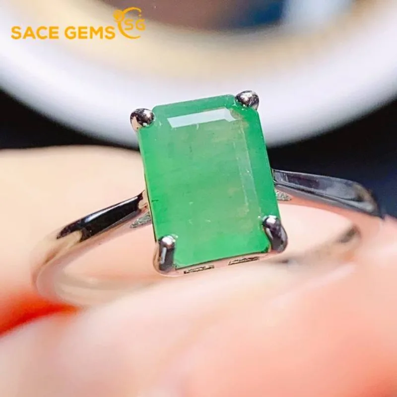 SACE GEMS Fashion 925 Sterling Silver 6*8mm Natual Emerald Luxury Rings for Women Created Wedding Engagement Party Fine Jewelry
SACE GEMS Fashion 925 Sterling Silver 6*8mm Natual Emerald Luxury Rings for Women Created Wedding Engagement Party Fine Jewelry