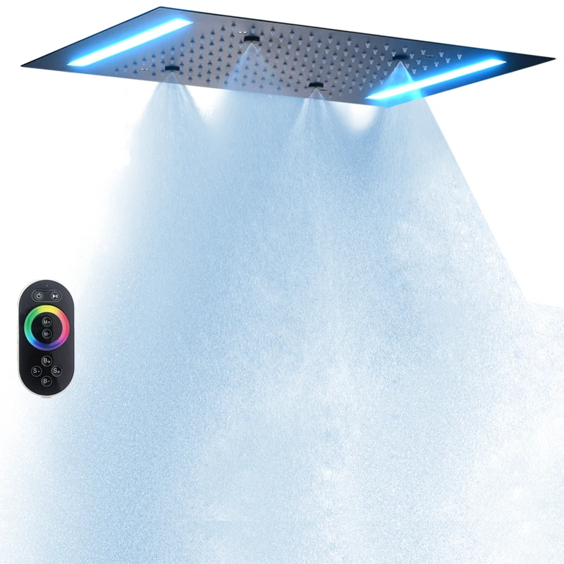 Ceiling Mount Spa Shower System With Led Light Atomizing and Rainfall Shower Head Smart Modern Bathroom Shower Set 14*20Inch
Ceiling Mount Spa Shower System With Led Light Atomizing and Rainfall Shower Head Smart Modern Bathroom Shower Set 14*20Inch