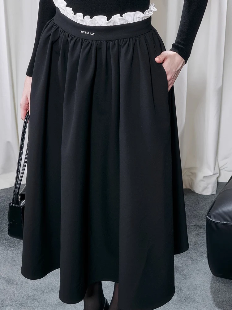 Женская длинная юбка-трапеция с высокой талией, черная, осенне-зимняя, с разрезом, для делового и повседневного стиля, для работы и поездок на работу
Женская длинная юбка-трапеция с высокой талией, черная, осенне-зимняя, с разрезом, для делового и повседневного стиля, для работы и поездок на работу