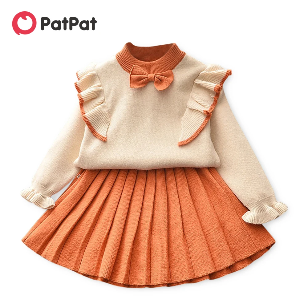 PatPat 2-piece Baby / Toddler Girls Bowknot Flounced Knitted Top and Pleated Skirt Clothes Set for Autumn Winter Dresses Sets
PatPat 2-piece Baby / Toddler Girls Bowknot Flounced Knitted Top and Pleated Skirt Clothes Set for Autumn Winter Dresses Sets