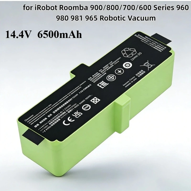 14.4V 12800mAh Li Ion Battery – High-Capacity Replacement Spare for IRobot Roomba 900/800/700/600 Series 960/980/981/965 Cleaner
14.4V 12800mAh Li Ion Battery – High-Capacity Replacement Spare for IRobot Roomba 900/800/700/600 Series 960/980/981/965 Cleaner