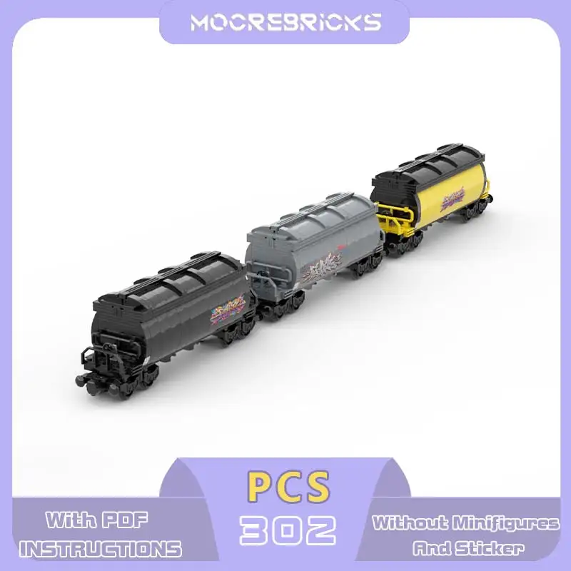 MOC Graffiti Grain Hopper Car Building Blocks Modern City Cargo Train Street Art Freight Wagon Railway Bricks Adult Gift
MOC Graffiti Grain Hopper Car Building Blocks Modern City Cargo Train Street Art Freight Wagon Railway Bricks Adult Gift