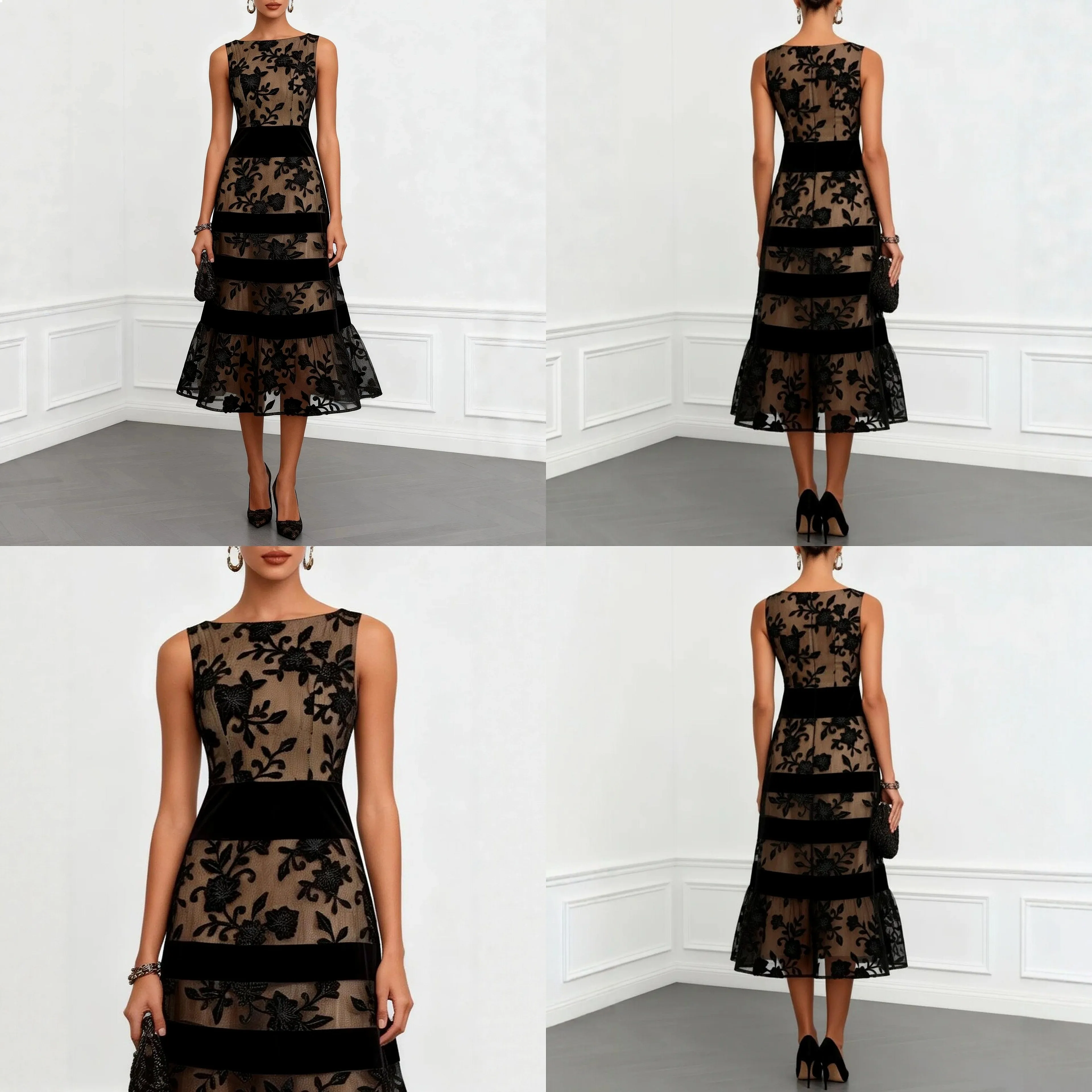 Black Mesh Flocked Jacquard Patchwork Bodycon Evening Dress Dresses Spring Summer
Black Mesh Flocked Jacquard Patchwork Bodycon Evening Dress Dresses Spring Summer