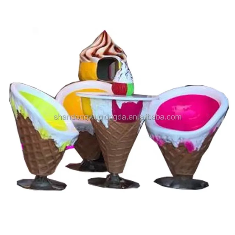 Fiberglass Waterproof Outdoor Christmas Decoration Life Size Ice Cream Cone Chairs Dining Tables Statue
Fiberglass Waterproof Outdoor Christmas Decoration Life Size Ice Cream Cone Chairs Dining Tables Statue