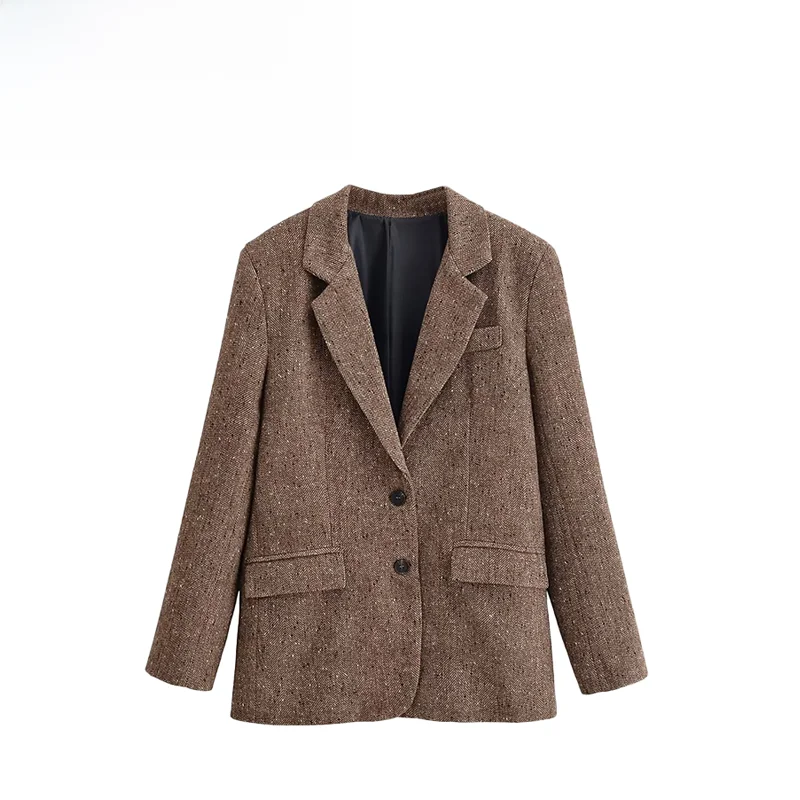 Простой модный женский костюм ZR Jaet, осенний новый универсальный базовый дизайн, деловая повседневная верхняя одежда из полиэстера
Простой модный женский костюм ZR Jaet, осенний новый универсальный базовый дизайн, деловая повседневная верхняя одежда из полиэстера