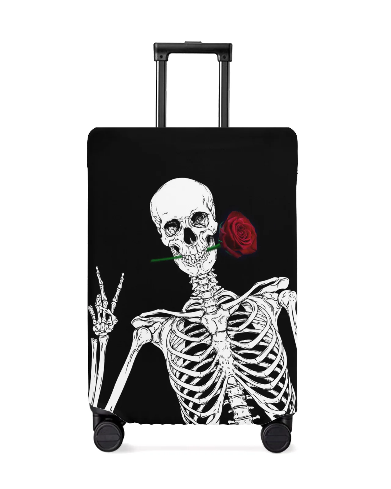 Skull Red Rose Flower Courtship Black Luggage Protective Cover Travel Accessories Suitcase Elastic Dust Case Protect Sleeve
Skull Red Rose Flower Courtship Black Luggage Protective Cover Travel Accessories Suitcase Elastic Dust Case Protect Sleeve