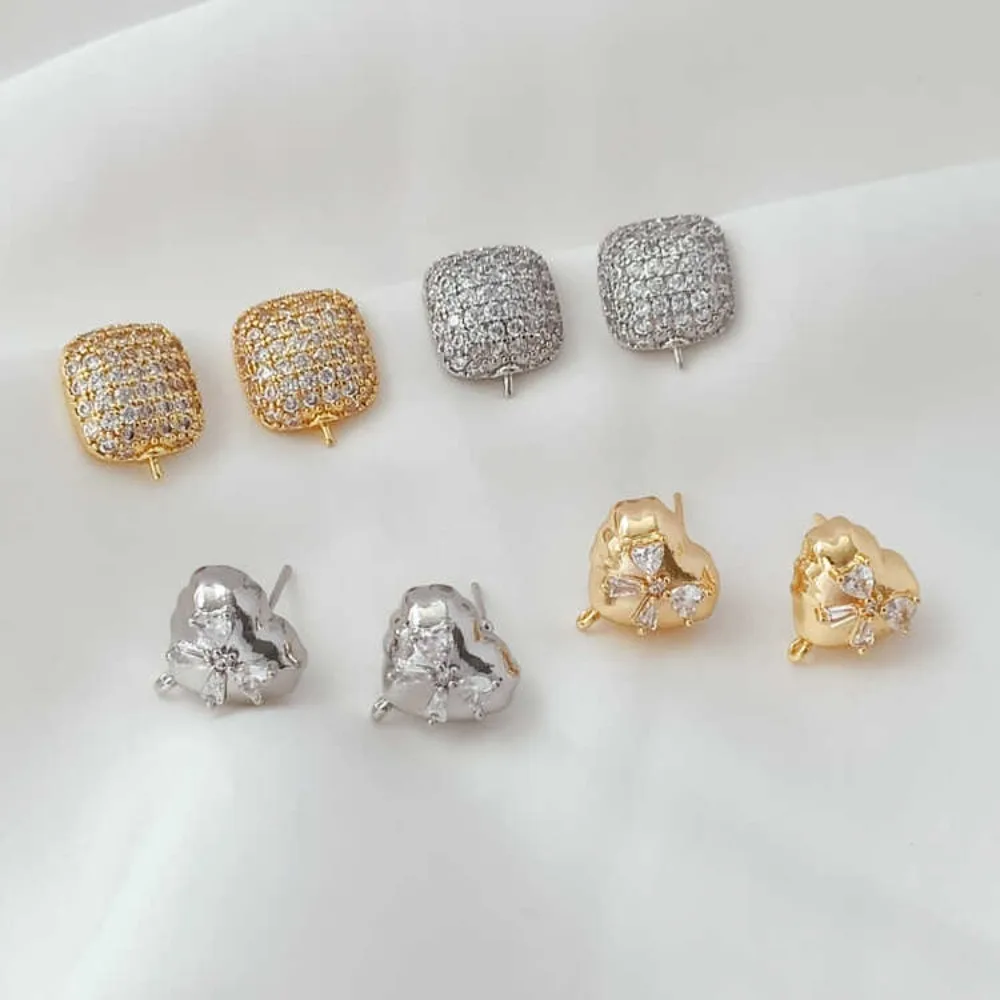 Позолоченные циркониевые квадратные серьги S925 с серебряными иглами в форме сердца 14 карат, серьги «сделай сам» в европейском и американском холодном стиле 
Позолоченные циркониевые квадратные серьги S925 с серебряными иглами в форме сердца 14 карат, серьги «сделай сам» в европейском и американском холодном стиле