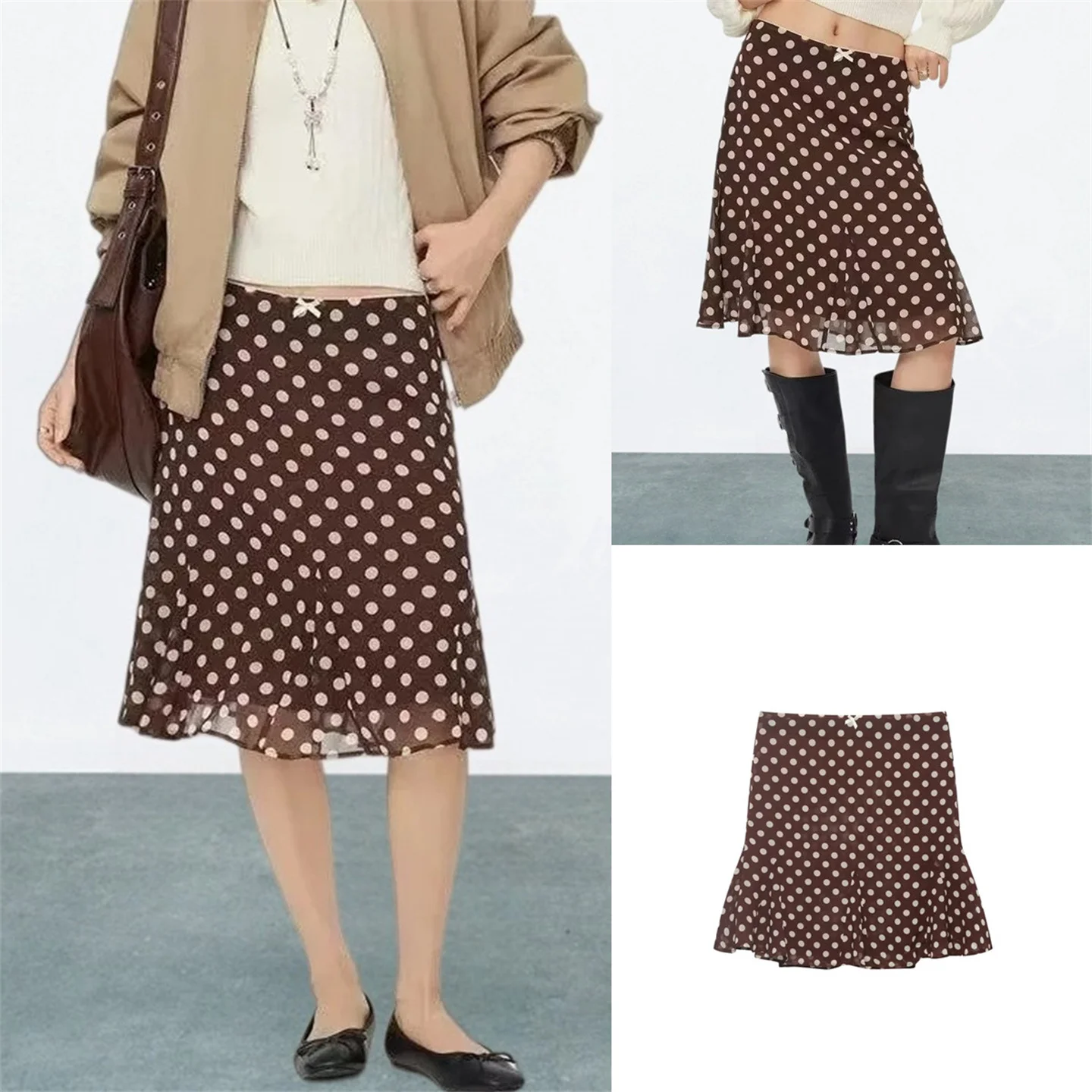 Summer New Women's Casual Style Fashionable Lace Small Knot Decorated Fish Tail Skirt Midi Polka Dot Half Skirt
Summer New Women's Casual Style Fashionable Lace Small Knot Decorated Fish Tail Skirt Midi Polka Dot Half Skirt
