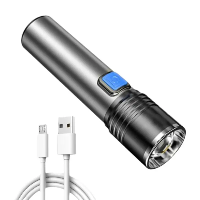 USB Rechargeable Aluminum Alloy Portable Strong White Light Flashlight LED Mini Telescopic Zoom Torch
USB Rechargeable Aluminum Alloy Portable Strong White Light Flashlight LED Mini Telescopic Zoom Torch