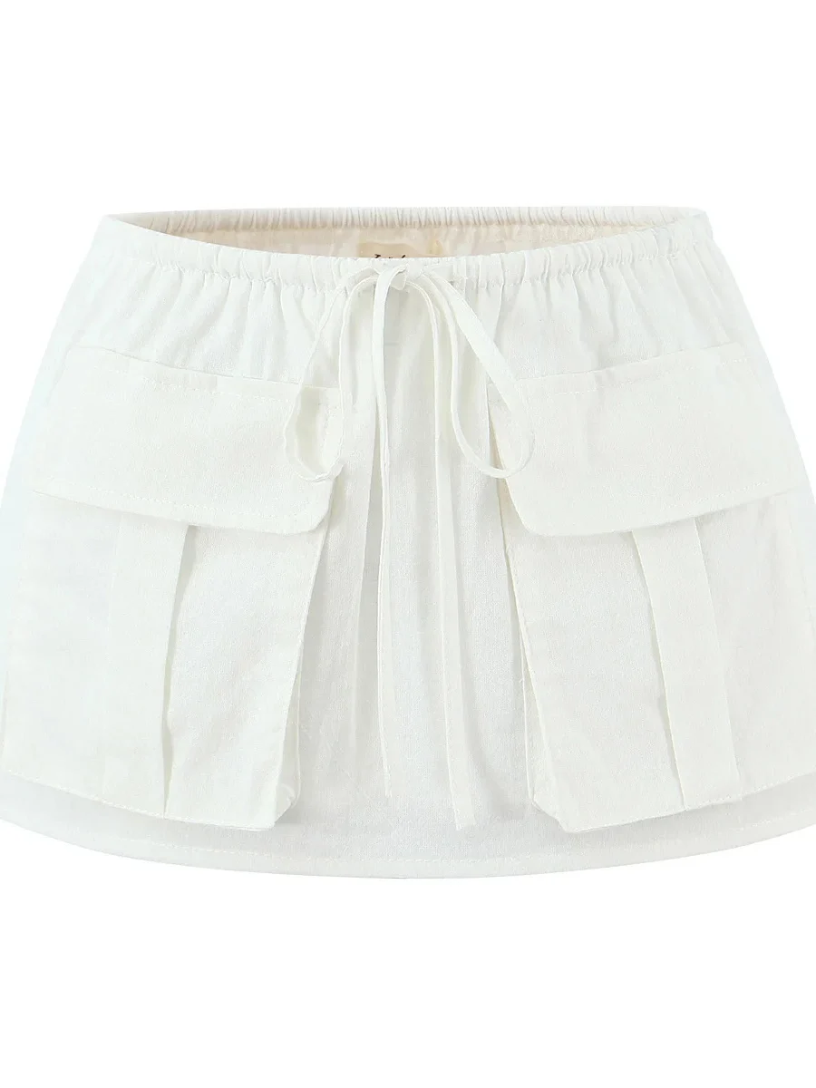 Low Waist A-Line Skirt with Belt And ket Women's Faion Retro ket Decorated Anti-Light Walking ort Skirt
Low Waist A-Line Skirt with Belt And ket Women's Faion Retro ket Decorated Anti-Light Walking ort Skirt