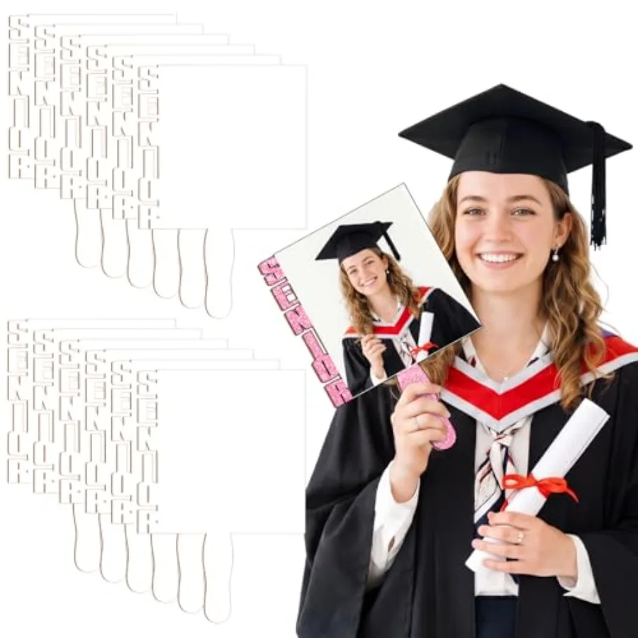 20 Pcs 2026 Sublimation Graduation Fans Blank 7.9" x 11.8" Senior Grad DIY Hand Paddle Fans Handheld Wood Photo Frame for Senio
20 Pcs 2026 Sublimation Graduation Fans Blank 7.9" x 11.8" Senior Grad DIY Hand Paddle Fans Handheld Wood Photo Frame for Senio
