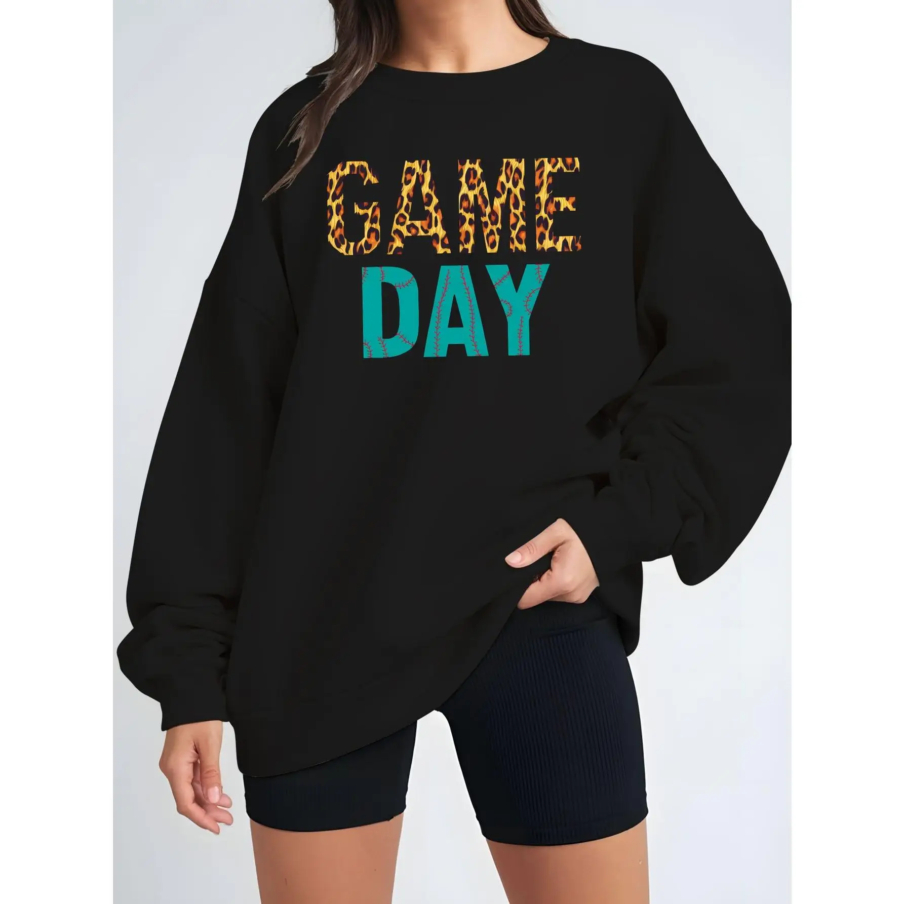 "Game Day Sweatshirt. Women Men Leopard Print Graphic Jumper. Sports Fan Pullover. Football Baseball Basketball Apparel Gift."
"Game Day Sweatshirt. Women Men Leopard Print Graphic Jumper. Sports Fan Pullover. Football Baseball Basketball Apparel Gift."