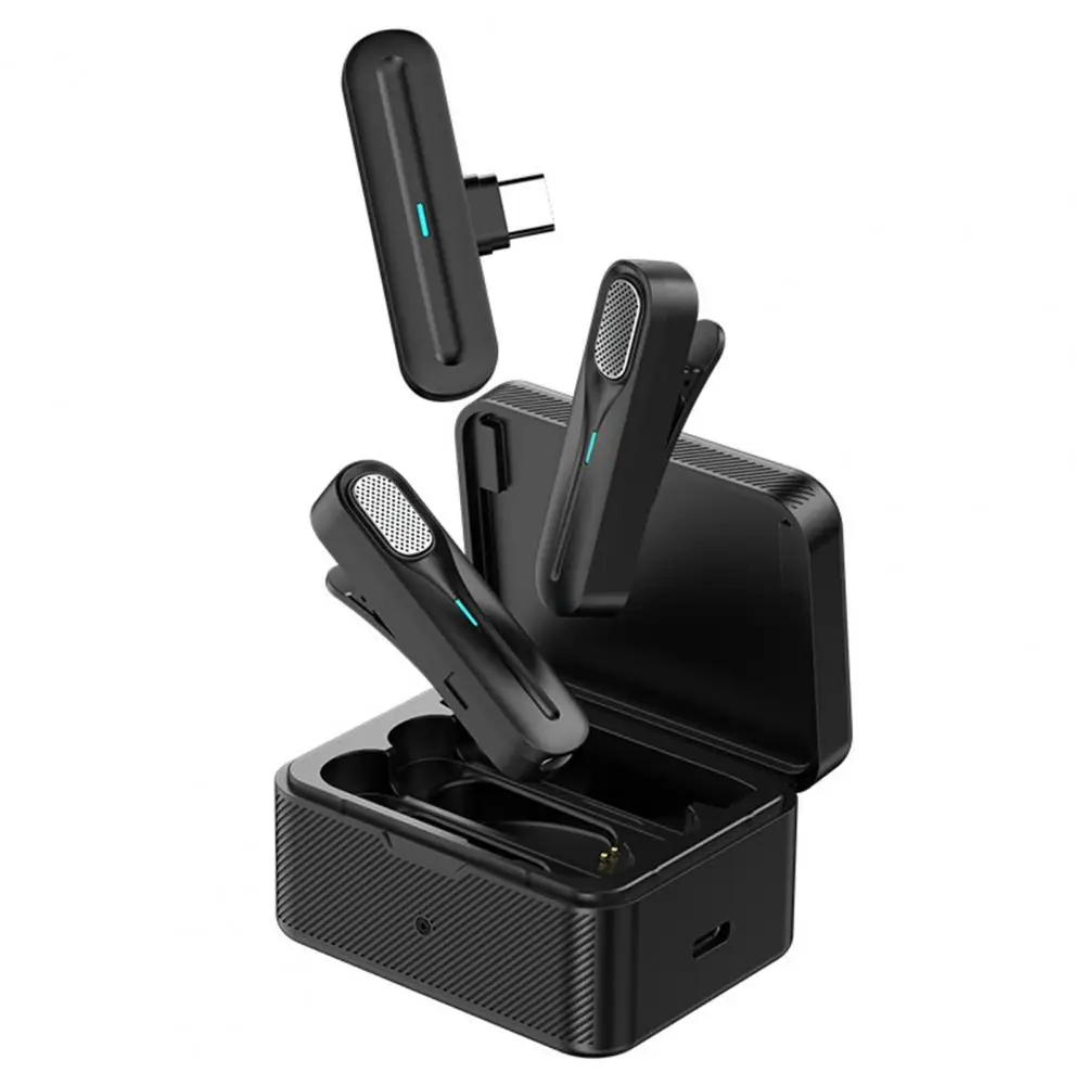 Wireless Mics 1 Pair Compact Rechargeable Anti-interference 2.4GHz Wireless Low Delay Microphone for Meeting
Wireless Mics 1 Pair Compact Rechargeable Anti-interference 2.4GHz Wireless Low Delay Microphone for Meeting
