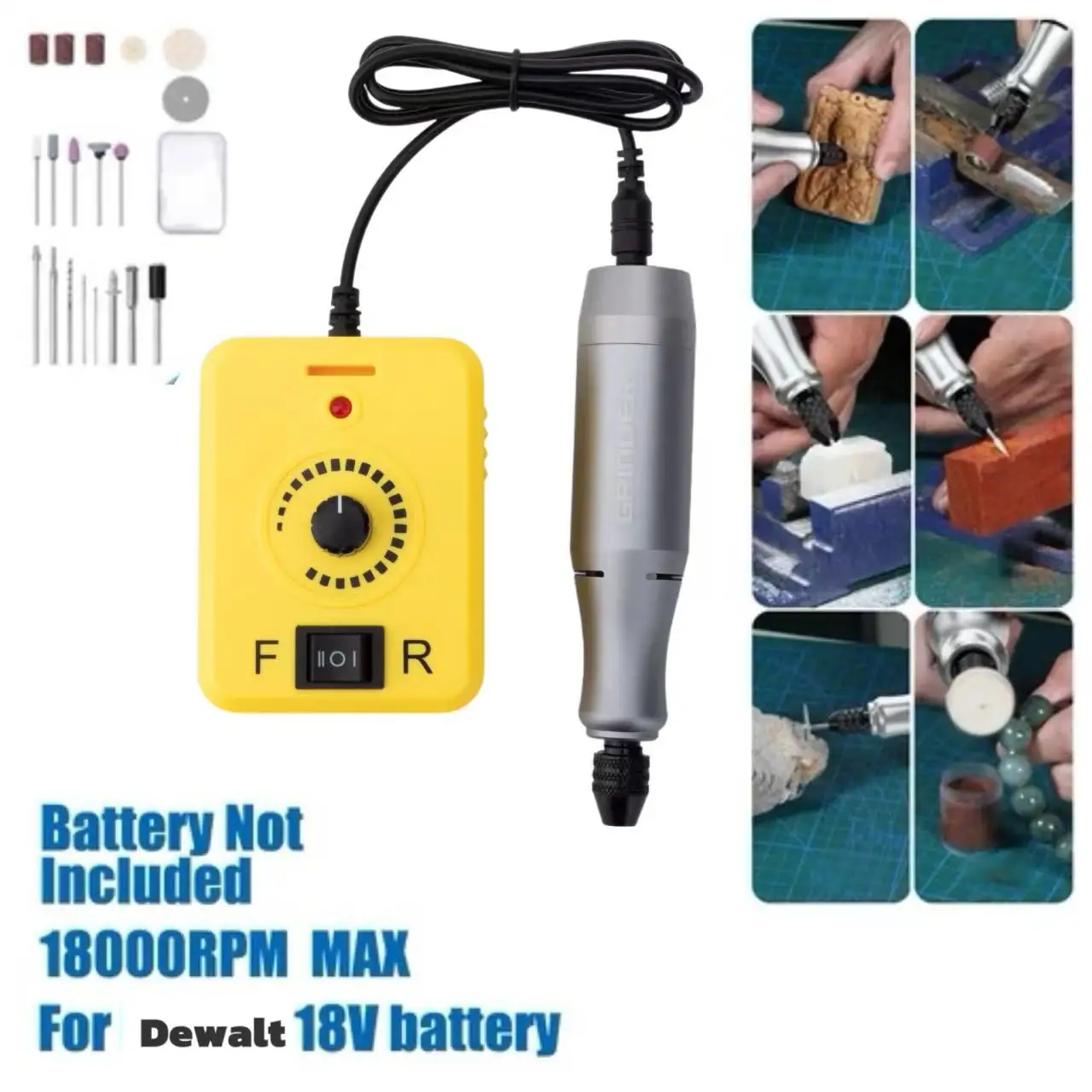 Glass cutting pen, polishing pen, carving pen Cordless Rotaryh Tool for Dewalt 18V 20v 60v Battery Grinder Drill Engraving Pen(
Glass cutting pen, polishing pen, carving pen Cordless Rotaryh Tool for Dewalt 18V 20v 60v Battery Grinder Drill Engraving Pen(