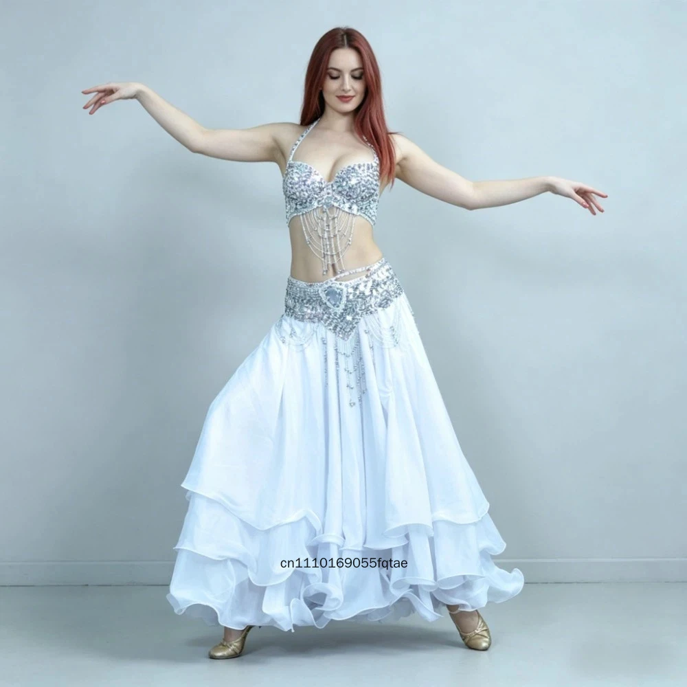 Women Oriental Dance Belly Dancing Costume Set Beaded Rhinestone Bra Waist Belt Long Skirt BellyDancing Stage Performance Outfit
Women Oriental Dance Belly Dancing Costume Set Beaded Rhinestone Bra Waist Belt Long Skirt BellyDancing Stage Performance Outfit