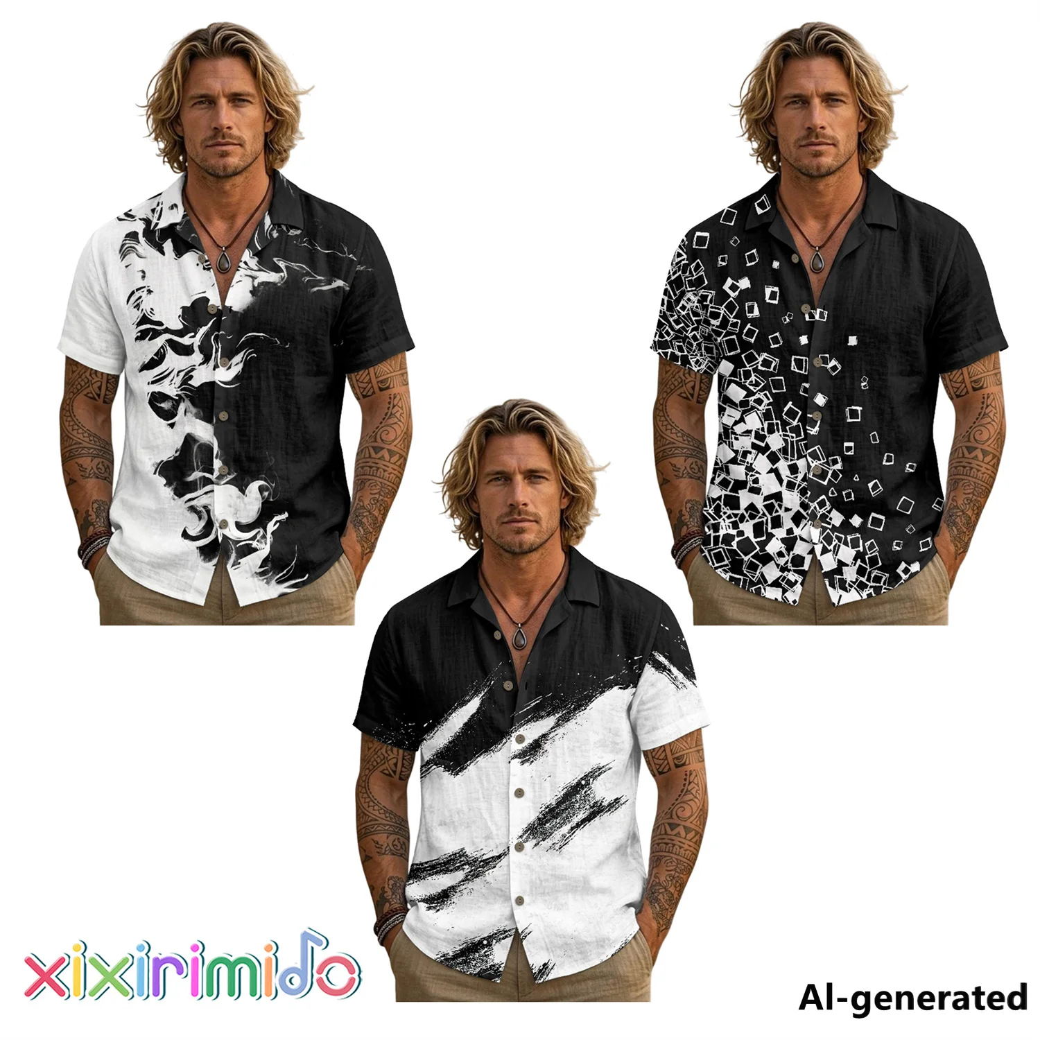 XIXIRIMIDO Men's Casual Linen Turn-down Collar Short-Sleeved Shirt Summer Lightweight Button Shirts Stylish Prints Plus Size top
XIXIRIMIDO Men's Casual Linen Turn-down Collar Short-Sleeved Shirt Summer Lightweight Button Shirts Stylish Prints Plus Size top