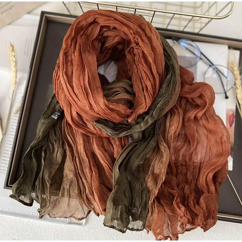 Women Scarf Cotton Hemp Gradient Blue Autumn Winter 180x90cm Korean Versatile Printed Long Soft Fashionable Trend Fold Shawl DIY
Women Scarf Cotton Hemp Gradient Blue Autumn Winter 180x90cm Korean Versatile Printed Long Soft Fashionable Trend Fold Shawl DIY