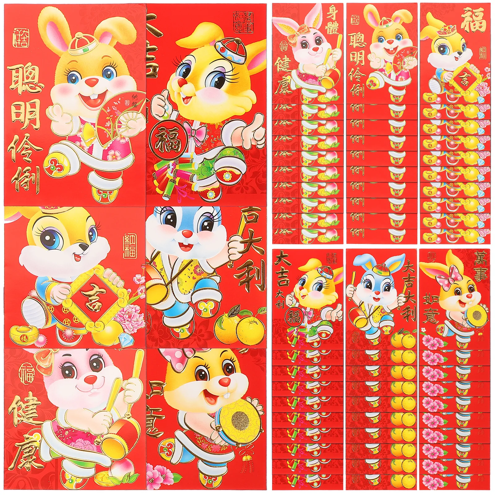 60 шт. китайские конверты для денег на удачу, новогодний красный пакет, годовые лунные карманы, сумка в стиле Хун Бао, сумка с кроликом
60 шт. китайские конверты для денег на удачу, новогодний красный пакет, годовые лунные карманы, сумка в стиле Хун Бао, сумка с кроликом