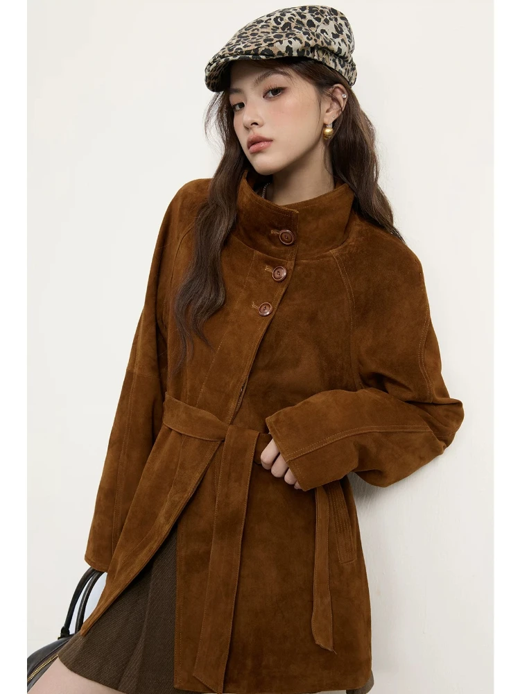 Autumn Winter Suede Sheepskin Coat Woman Classic Old Money Style Genuine Leather Jacket Women Slim Temperament Leather Outwear
Autumn Winter Suede Sheepskin Coat Woman Classic Old Money Style Genuine Leather Jacket Women Slim Temperament Leather Outwear