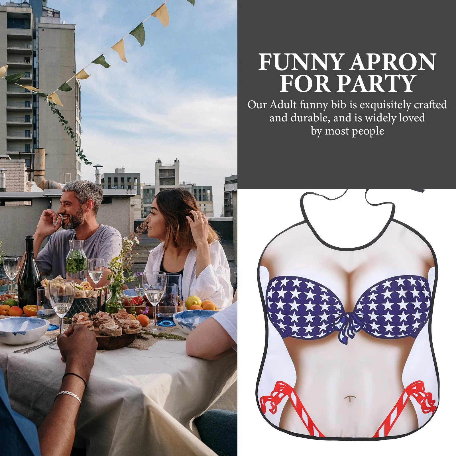 Многоразовый забавный фартук-нагрудник для взрослых, регулируемый, для кухни, вечеринок, моющийся, для розыгрышей, использования в ресторанах, аксессуар для здоровья и гигиены
Многоразовый забавный фартук-нагрудник для взрослых, регулируемый, для кухни, вечеринок, моющийся, для розыгрышей, использования в ресторанах, аксессуар для здоровья и гигиены