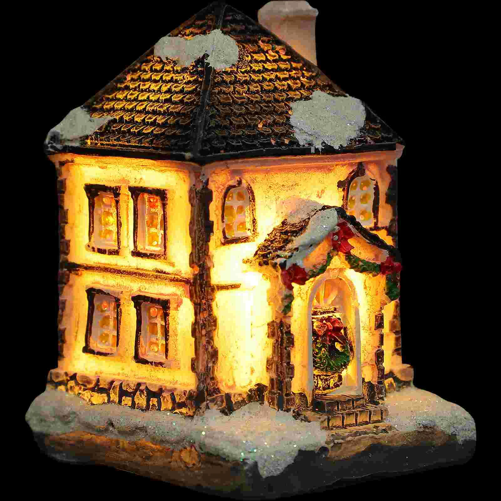 Christmas Party Decoration Resin Glow Small House Micro Landscape Decorations Gifts Ornament Decorate Bedroom Xmas Villa Home
Christmas Party Decoration Resin Glow Small House Micro Landscape Decorations Gifts Ornament Decorate Bedroom Xmas Villa Home