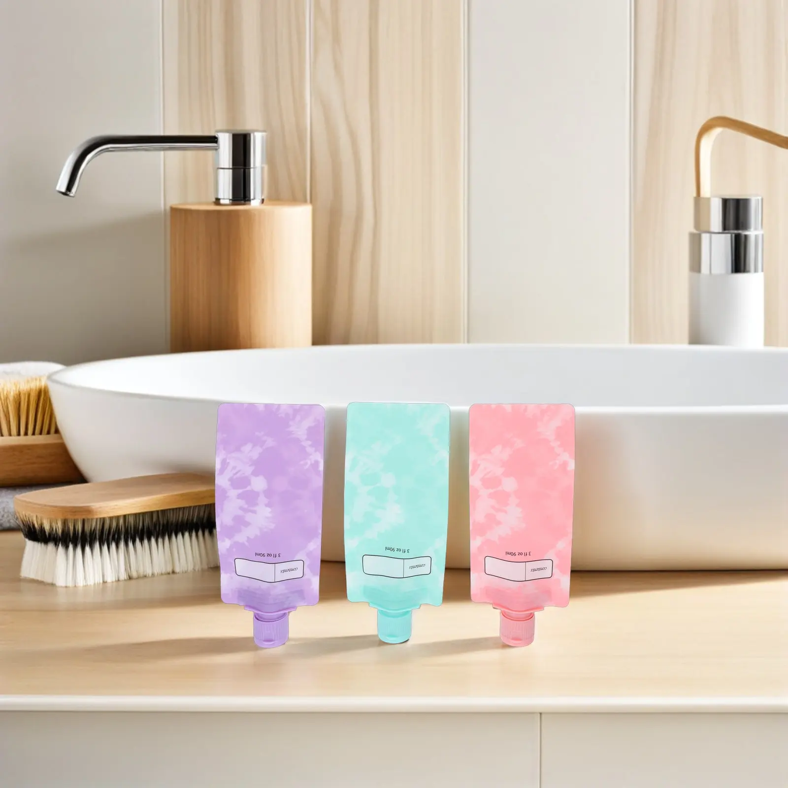 Набор из 24 дорожных многоразовых пакетов-флаконов по 90 мл: легкие, герметичные, сжимаемые бутылки для туалетных принадлежностей, портативные емкости для шампуня
Набор из 24 дорожных многоразовых пакетов-флаконов по 90 мл: легкие, герметичные, сжимаемые бутылки для туалетных принадлежностей, портативные емкости для шампуня